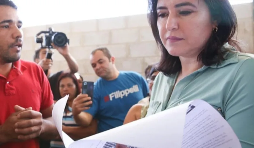 Simone Tebet em conferência sobre educação